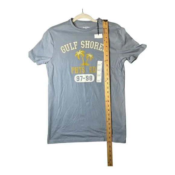 Goodfellow Mens Blue Gulf Shores Graphic Tee, Small - Picture 5 of 5